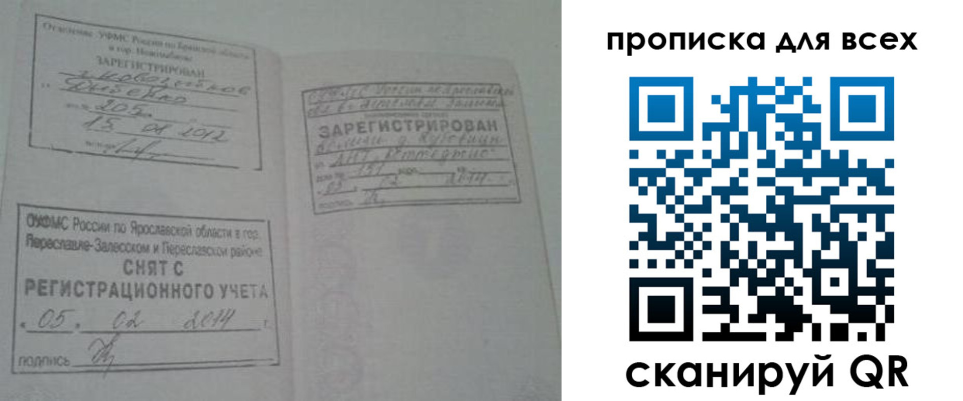 временная регистрация для всех в Лузе